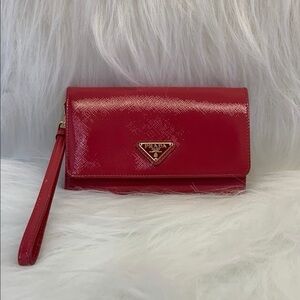 Authentic Prada Saffiano Leather Wristlet Wallet